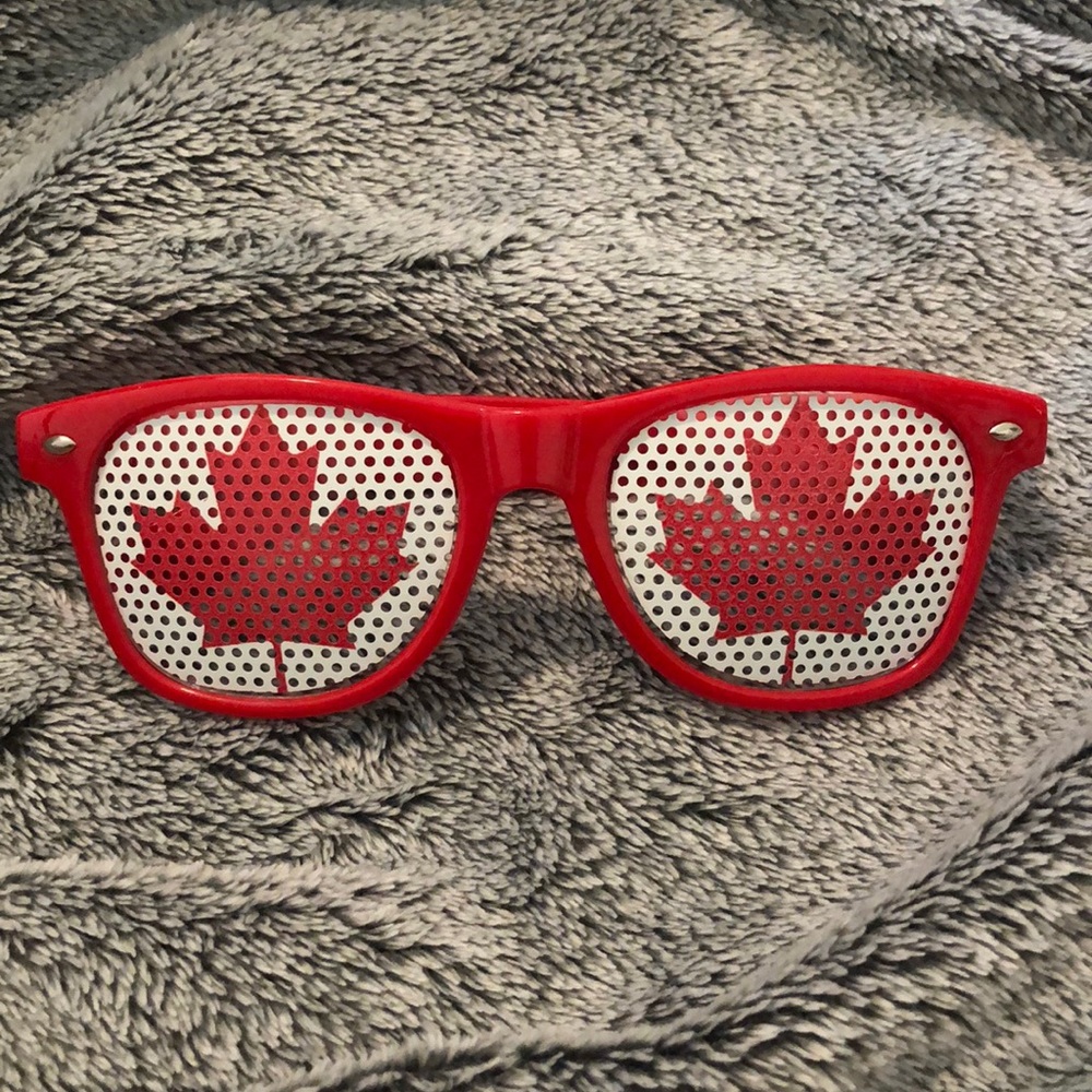 ADULT SIZE Canada flag glasses